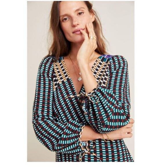 Maeve by Anthropologie Gianni Multicolor Tunic A Line Dress Size 4 P - Picture 3 of 9